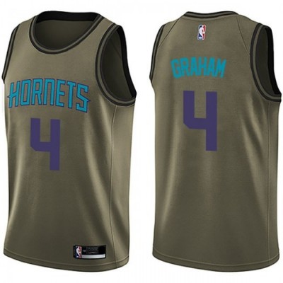 Nike Charlotte Hornets #4 Devonte' Graham Green Salute To Service Youth NBA Swingman Jersey